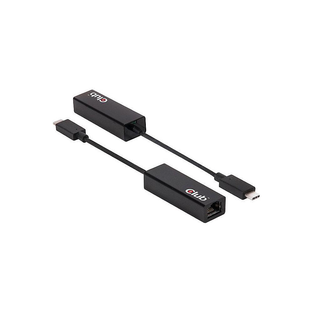 Club 3D USB 3.1 Adapter Typ-C zu Gigabit Ethernet aktiv St./Bu. schwarz CAC-1500, Club, 3D, USB, 3.1, Adapter, Typ-C, Gigabit, Ethernet, aktiv, St./Bu., schwarz, CAC-1500