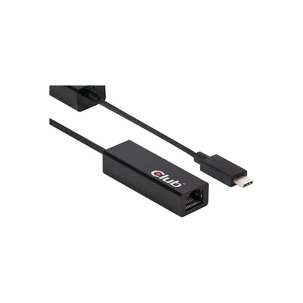 Club 3D USB 3.1 Adapter Typ-C zu Gigabit Ethernet aktiv St./Bu. schwarz CAC-1500