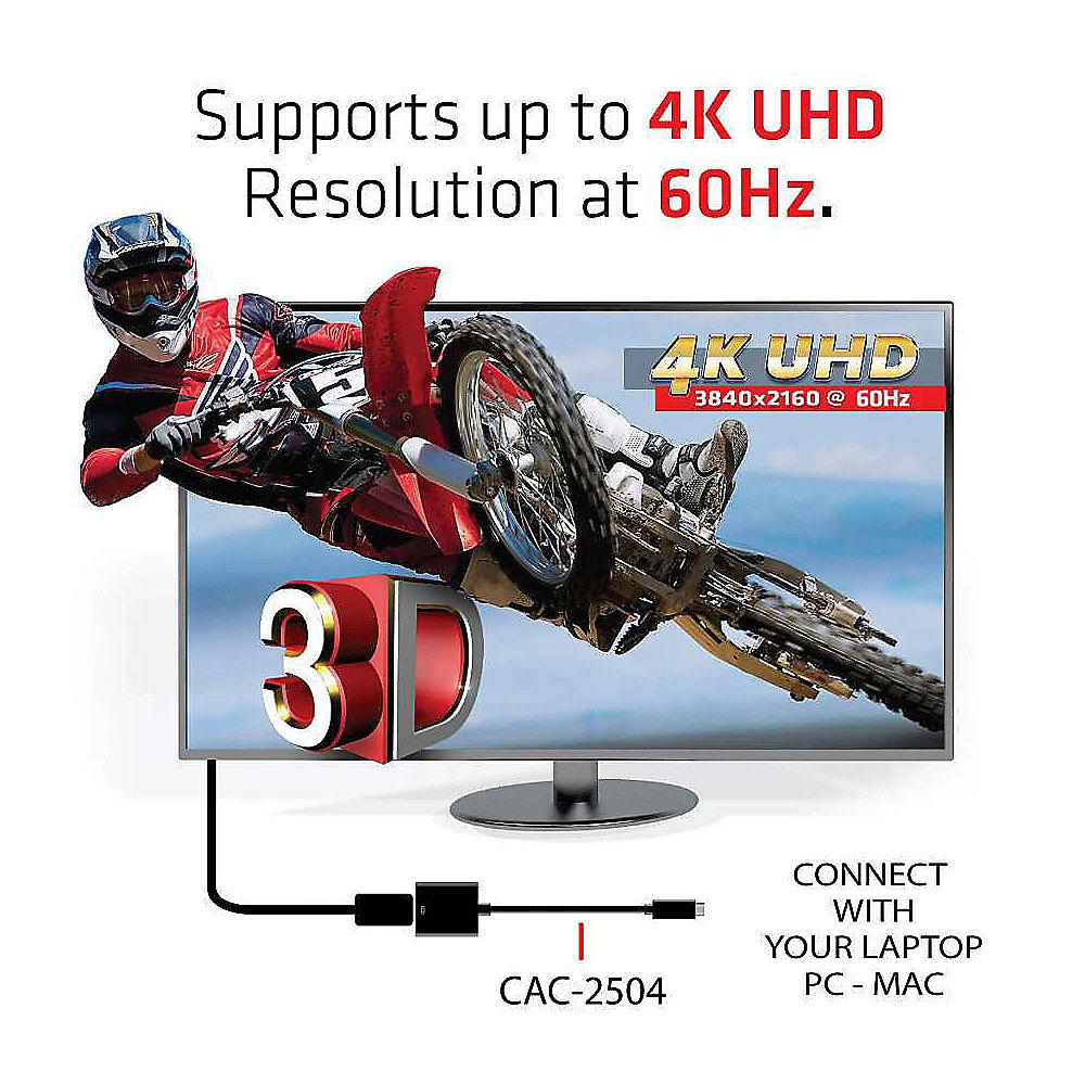 Club 3D USB 3.1 Adapter Typ-C zu HDMI 2.0 UHD 4K 60Hz aktiv schwarz CAC-2504