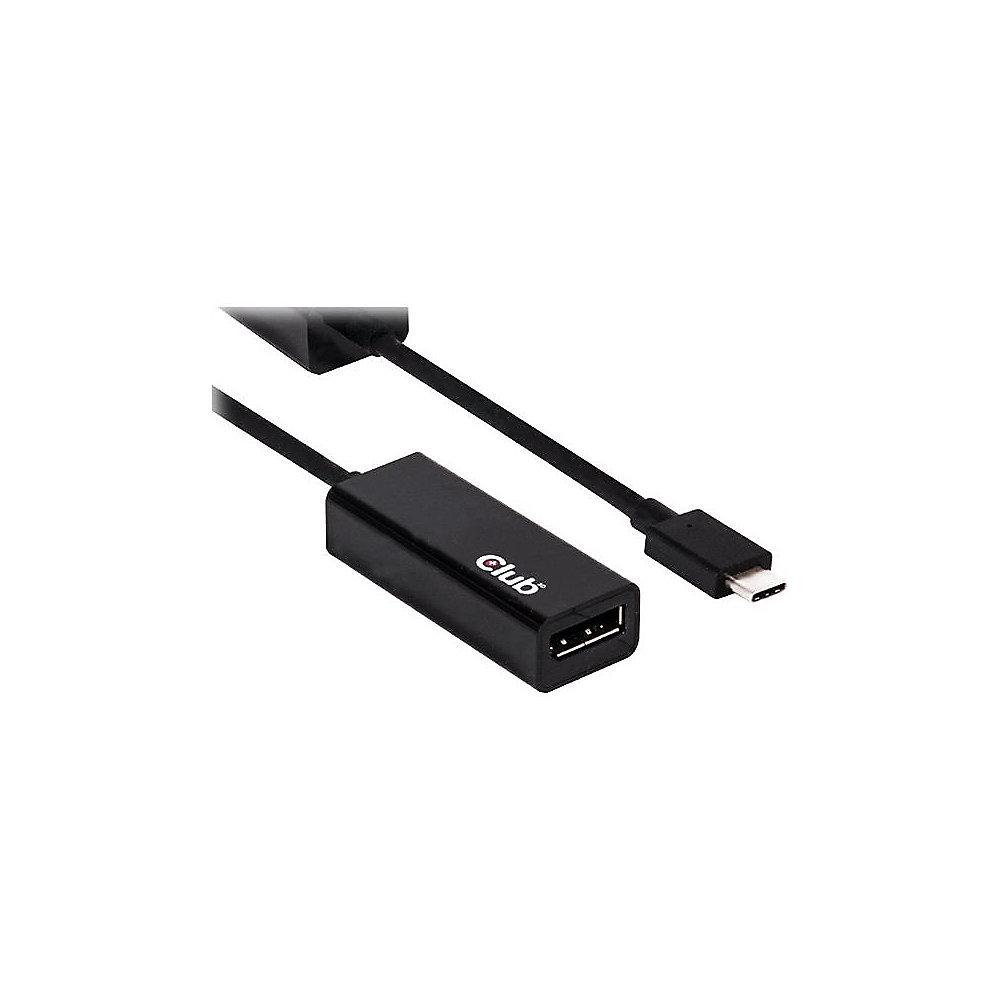 Club 3D USB 3.1 Adapterkabel Typ-C zu DisplayPort 4K UHD aktiv schwarz CAC-1507
