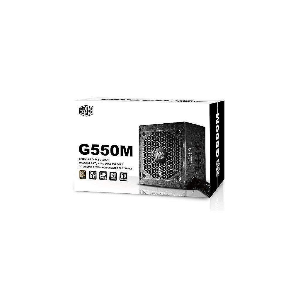 Cooler Master G550M 550 Watt Netzteil ATX 2.31 aktive PFC 120mm Lüfter, Cooler, Master, G550M, 550, Watt, Netzteil, ATX, 2.31, aktive, PFC, 120mm, Lüfter