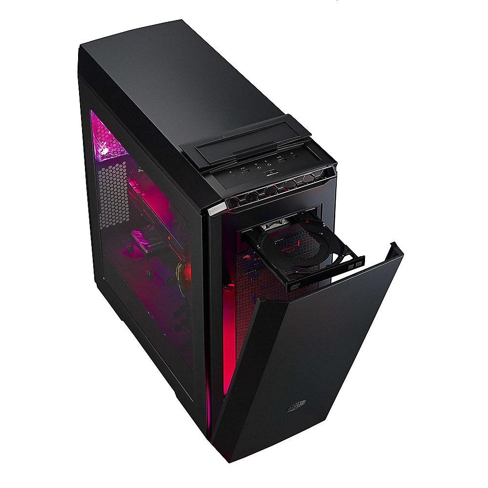 Cooler Master MasterCase Pro 6 Midi Tower ATX Gehäuse Dunkelgrau Fenster Red LED, Cooler, Master, MasterCase, Pro, 6, Midi, Tower, ATX, Gehäuse, Dunkelgrau, Fenster, Red, LED