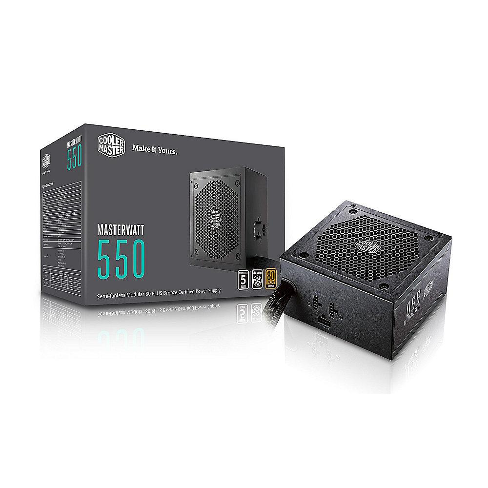 Cooler Master MasterWatt 550 Watt Netzteil 80  Bronze 120mm Lüfter