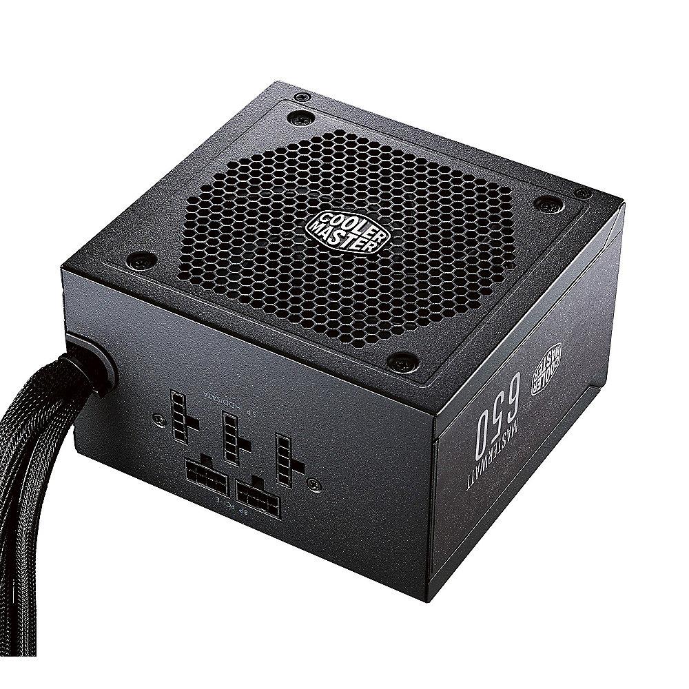 Cooler Master MasterWatt 650 Watt Netzteil 80  Bronze 120mm Lüfter