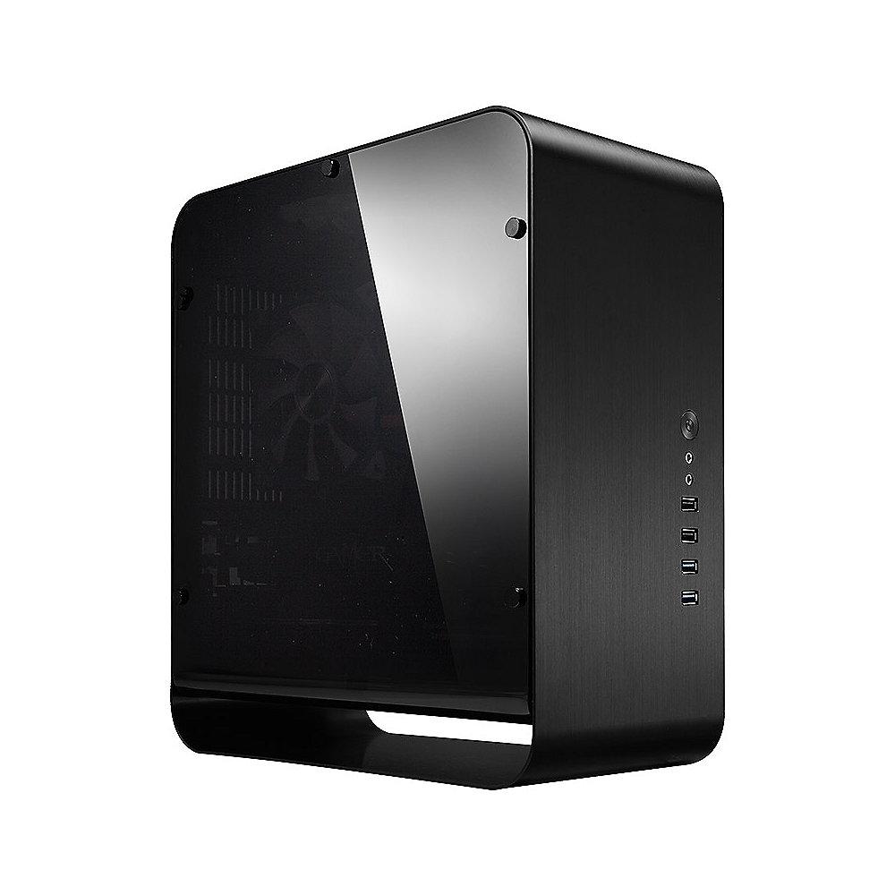 Cooltek UMX1 Plus Mini Tower ITX Gehäuse USB3.0 schwarz mit Seitenfenster