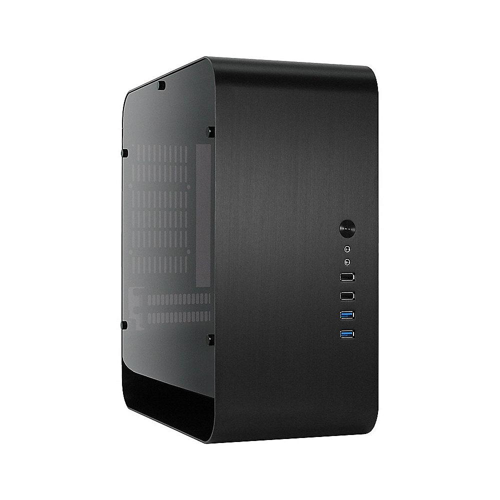 Cooltek UMX1 Plus Mini Tower ITX Gehäuse USB3.0 schwarz mit Seitenfenster