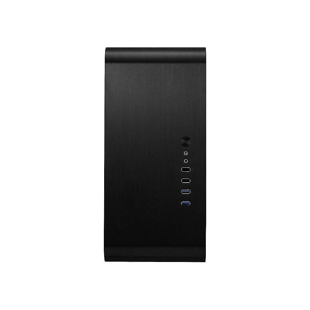 Cooltek UMX1 Plus Mini Tower ITX Gehäuse USB3.0 schwarz mit Seitenfenster