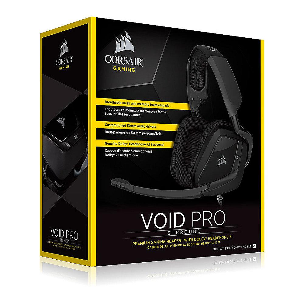 Corsair Gaming VOID PRO BLACK Surround Hybrid Stereo Dolby 7.1 Gaming Headset