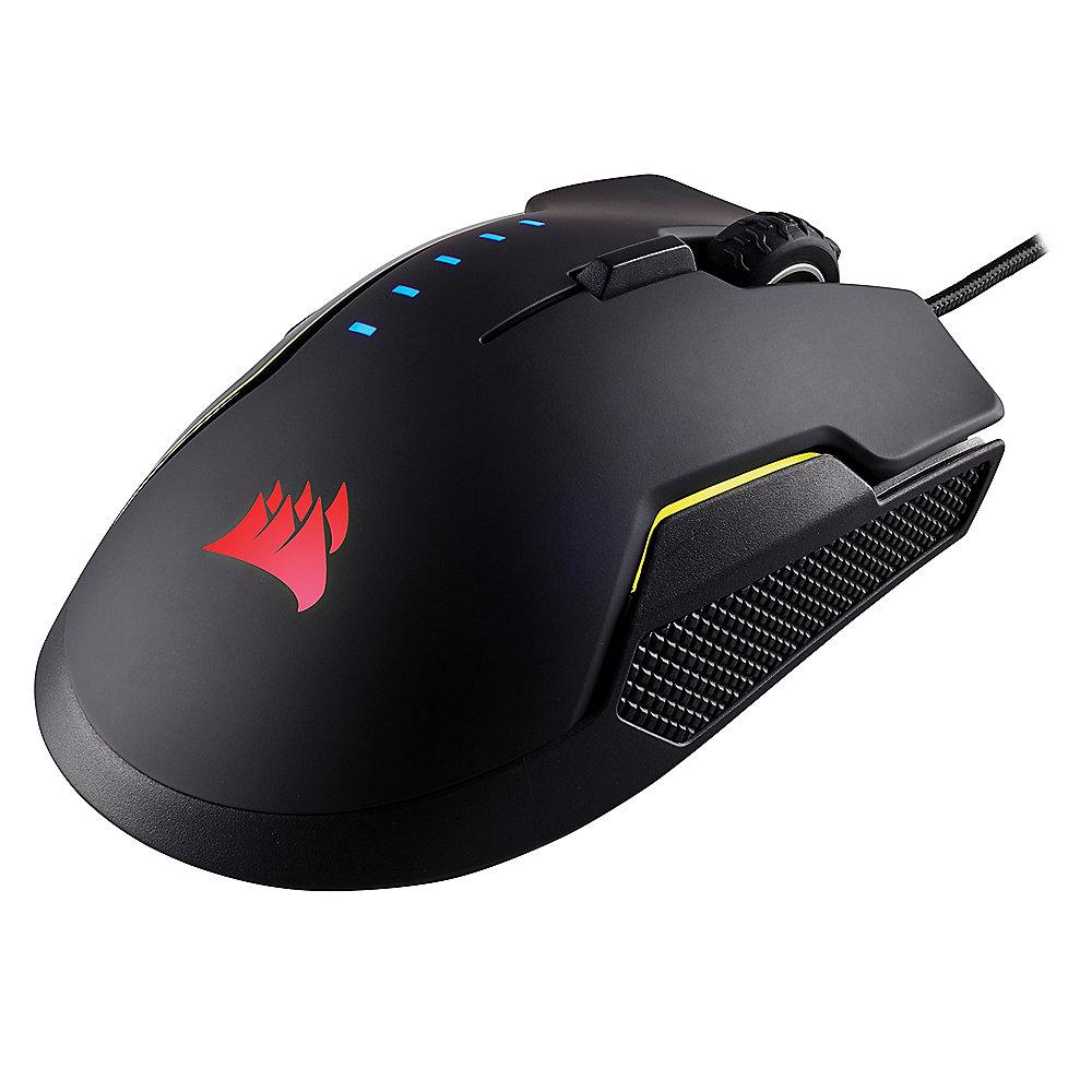 Corsair Optische Gaming Maus GLAIVE RGB 16.000dpi MOBA Aluminium