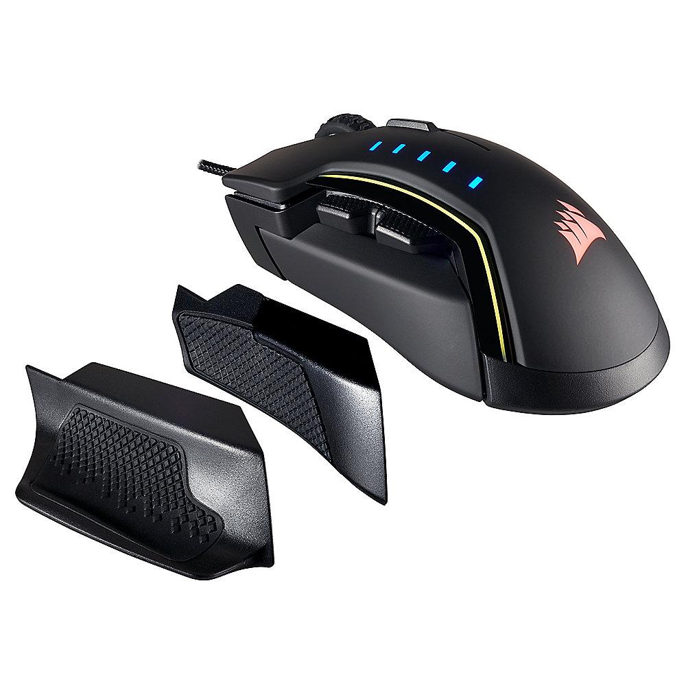 Corsair Optische Gaming Maus GLAIVE RGB 16.000dpi MOBA Aluminium