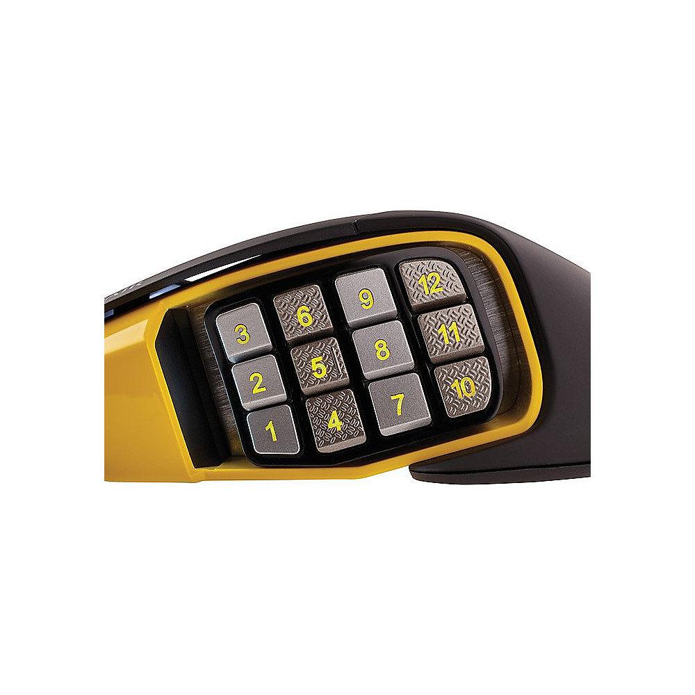 Corsair Optische Gaming Maus Scimitar Pro RGB MOBA/MMO 16.000dpi gelb