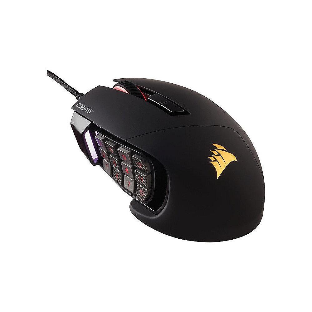 Corsair Optische Gaming Maus Scimitar Pro RGB MOBA/MMO 16.000dpi schwarz