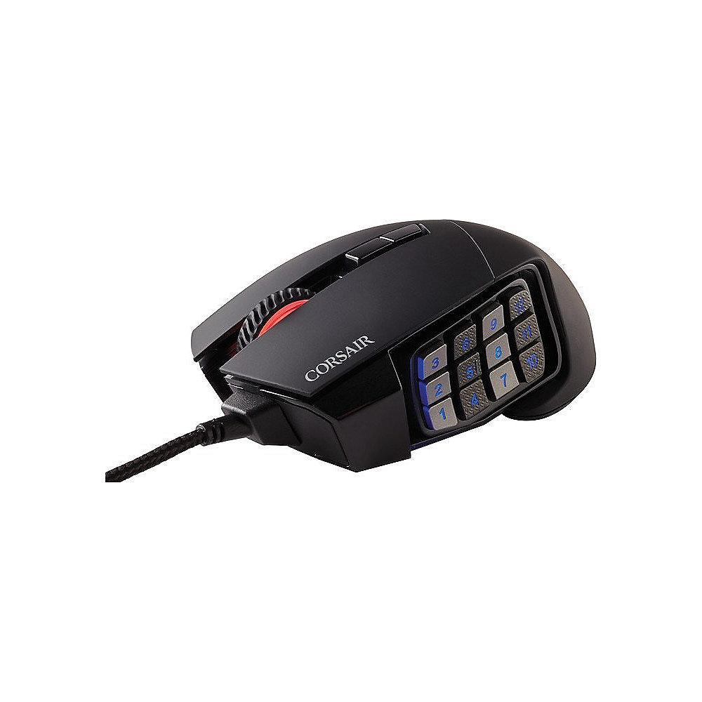Corsair Optische Gaming Maus Scimitar Pro RGB MOBA/MMO 16.000dpi schwarz