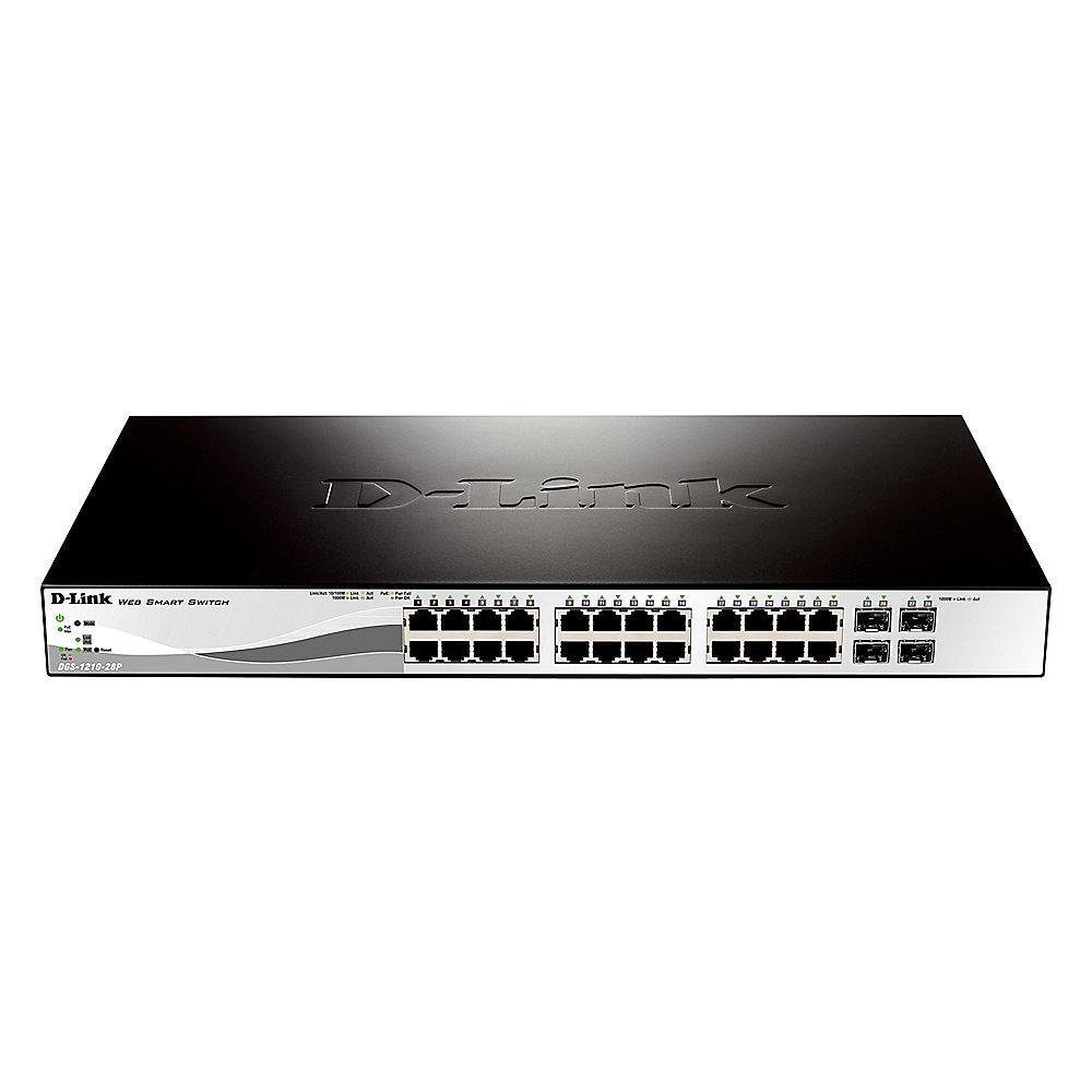 D-Link DGS-1210-28P 24x PoE Gigabit Switch (4x Mini GBIC), D-Link, DGS-1210-28P, 24x, PoE, Gigabit, Switch, 4x, Mini, GBIC,