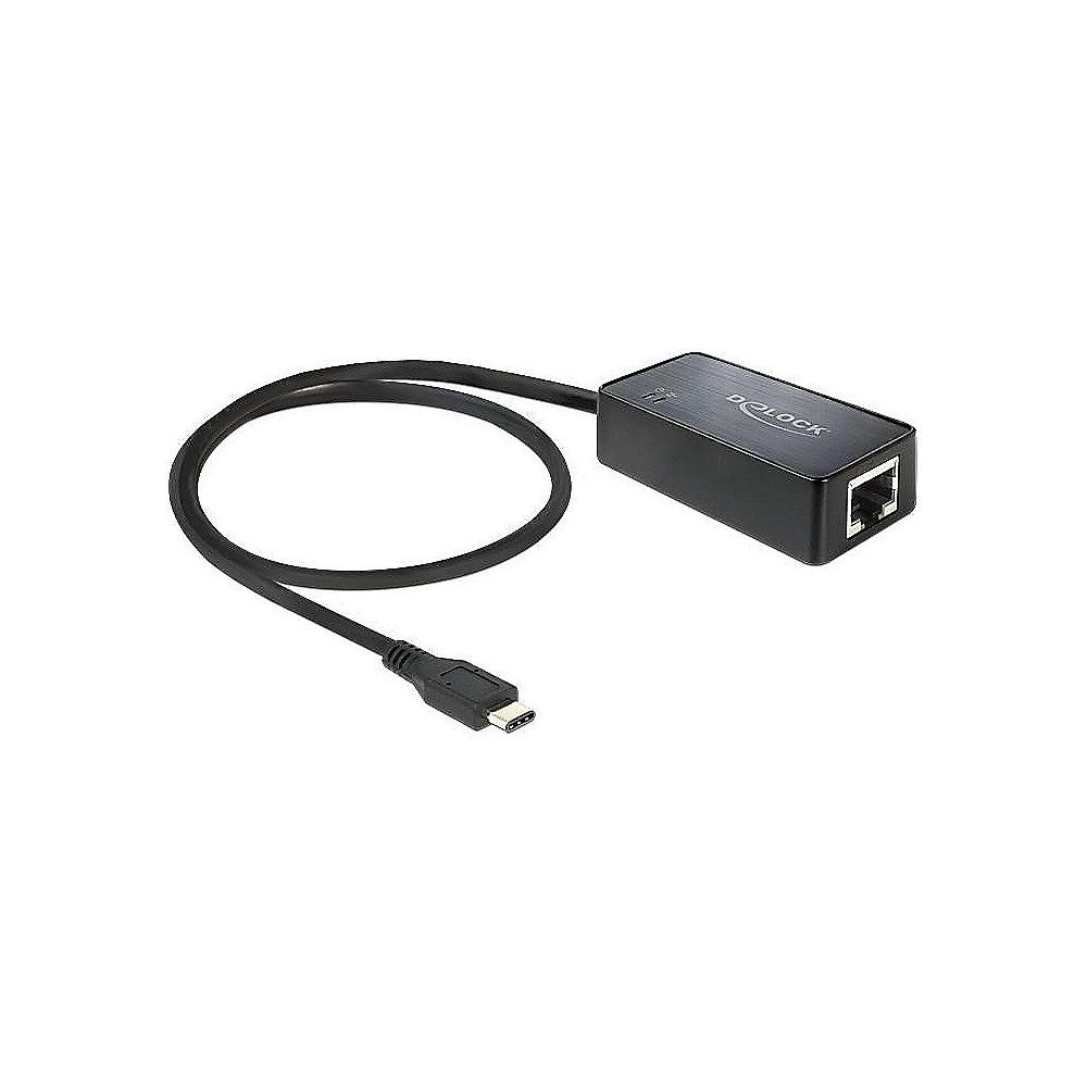 DeLOCK Gigabit Ethernet zu USB 3.1 Gen1 Typ-C Adapter 62642 schwarz, DeLOCK, Gigabit, Ethernet, USB, 3.1, Gen1, Typ-C, Adapter, 62642, schwarz