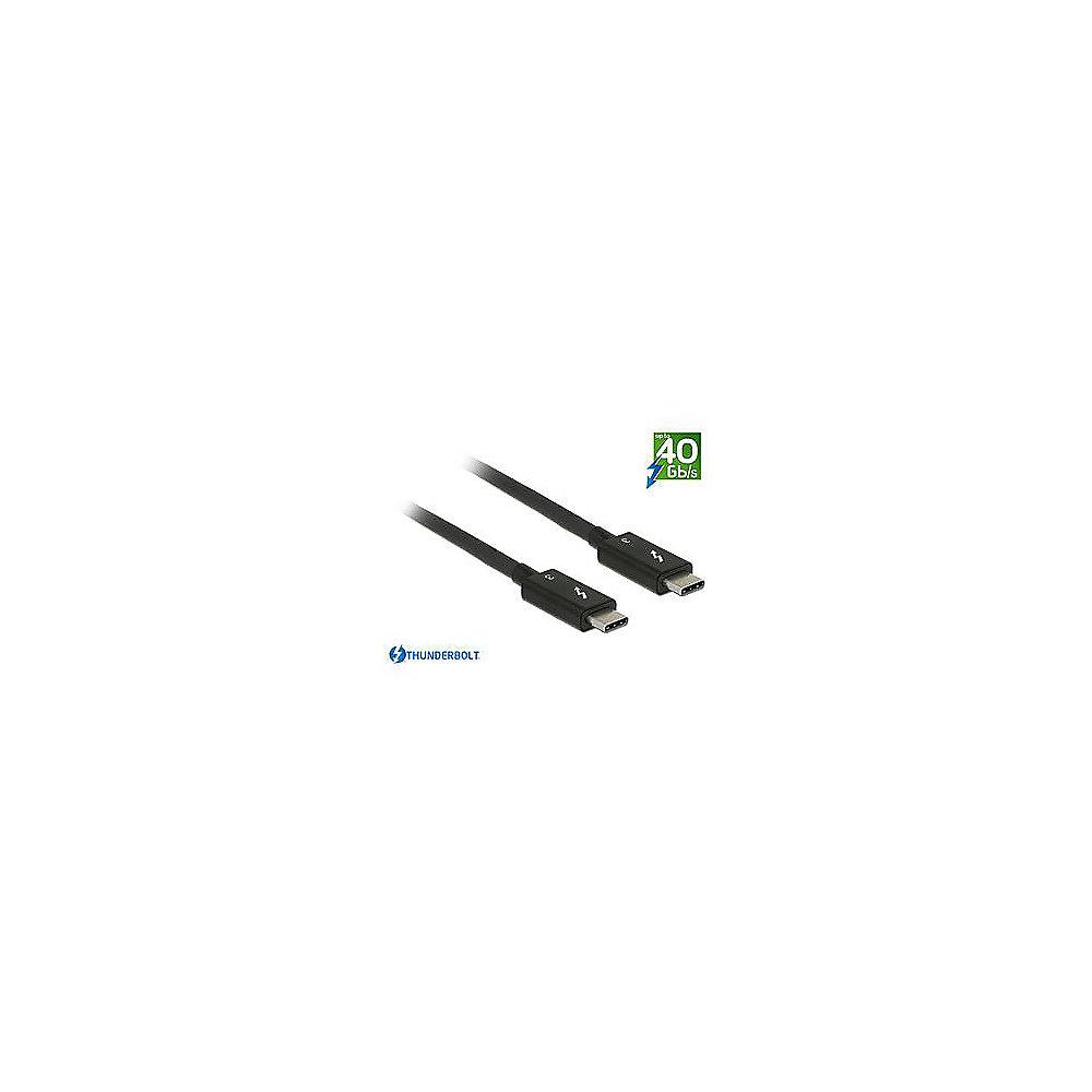 DeLOCK Thunderbolt 3 Kabel 0,5m 40Gb/s passiv St./St. schwarz