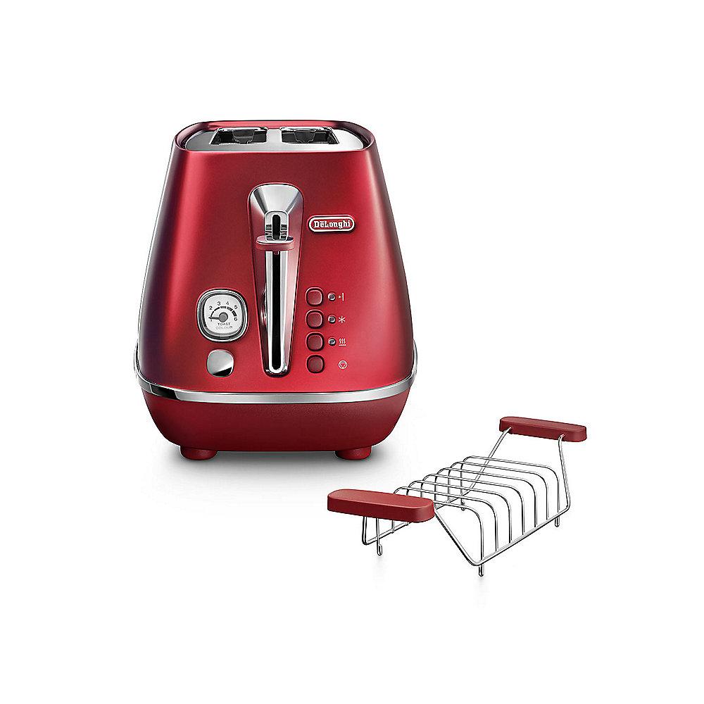 DeLonghi DISTINTA CTI 2103.R 2-Schlitz-Toaster Rot