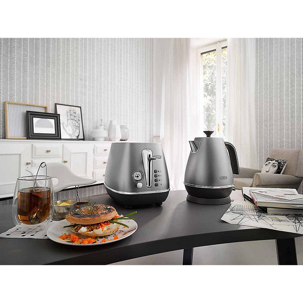 DeLonghi DISTINTA CTI 2103.S 2-Schlitz-Toaster Silber, DeLonghi, DISTINTA, CTI, 2103.S, 2-Schlitz-Toaster, Silber