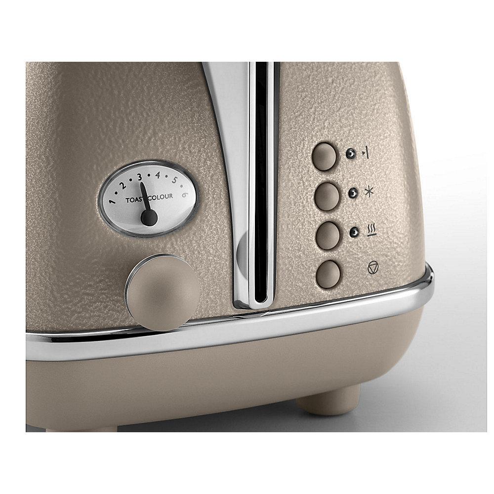 DeLonghi Icona Elements CTOE 2103.BG 2-Schlitz-Toaster Beige, DeLonghi, Icona, Elements, CTOE, 2103.BG, 2-Schlitz-Toaster, Beige