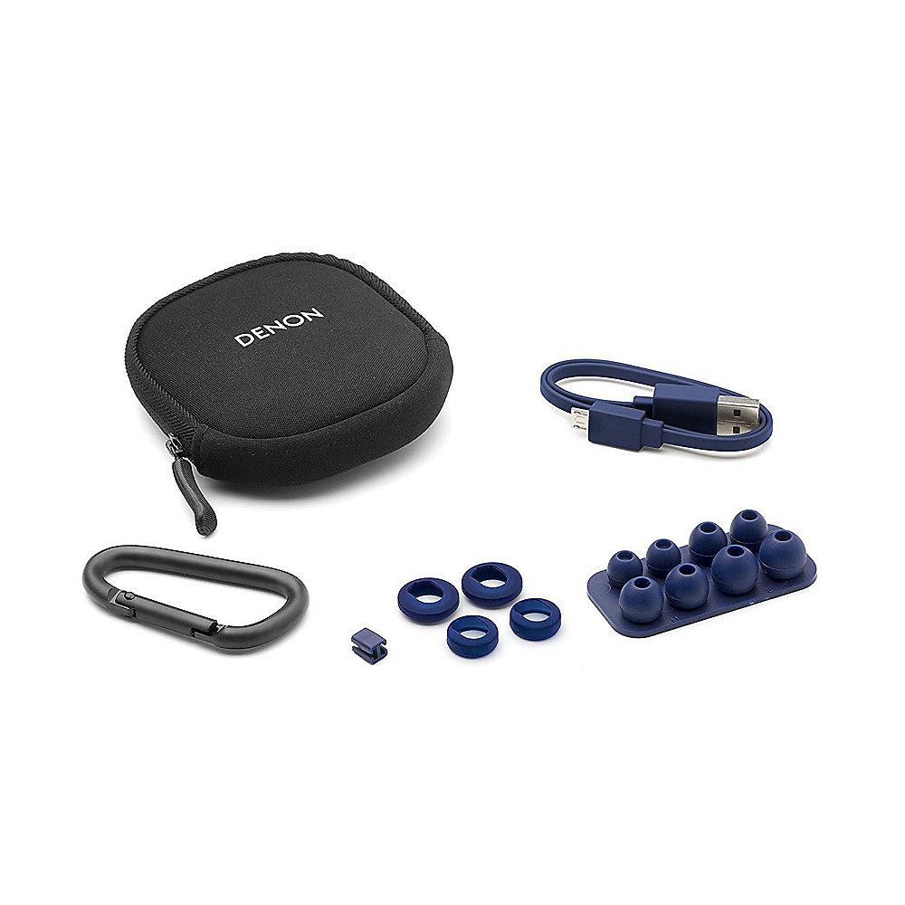 Denon AH-C160W Bluetooth-In-Ear-Kopfhörer, blau, schweißresistent