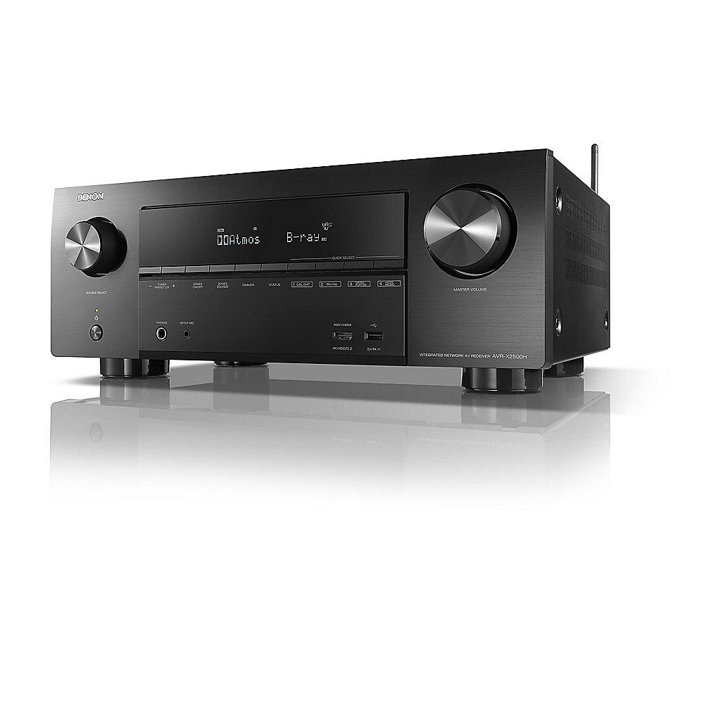 Denon AVR-X2500H 7.2 AV Receiver Schwarz 4K DLNA BT WLAN HEOS Alexa, Denon, AVR-X2500H, 7.2, AV, Receiver, Schwarz, 4K, DLNA, BT, WLAN, HEOS, Alexa