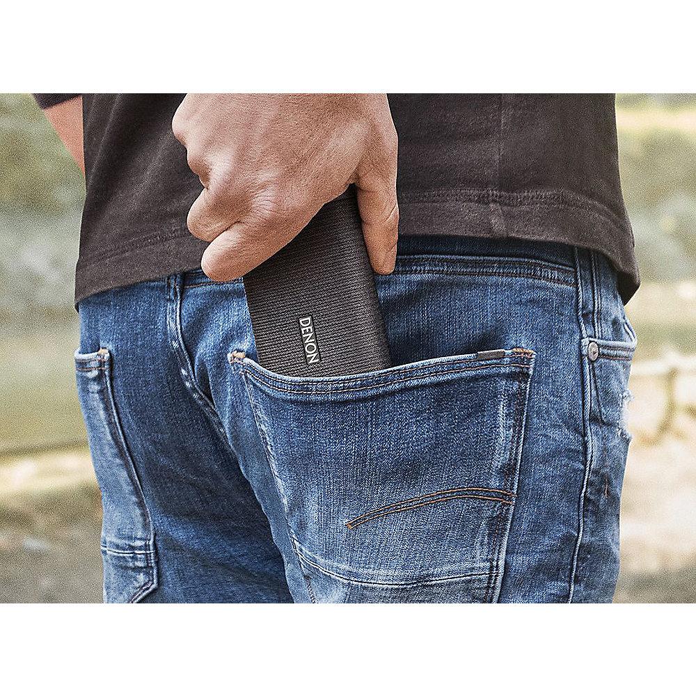 Denon Envaya Pocket DSB-50BT Schwarz/grau Bluetooth Lautsprecher IP67 aptX