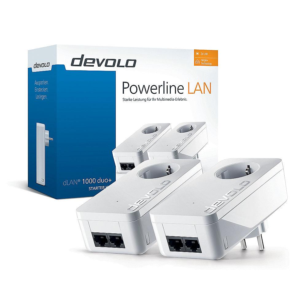 devolo dLAN 1000 duo  Starter Kit (1000Mbit, 2x Powerline, 2xLAN, Steckdose), devolo, dLAN, 1000, duo, Starter, Kit, 1000Mbit, 2x, Powerline, 2xLAN, Steckdose,