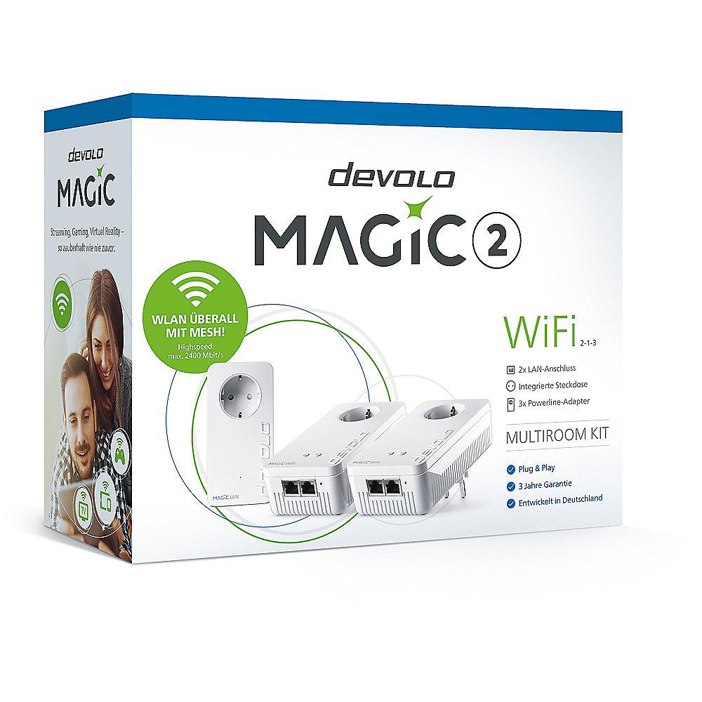 devolo Magic 2 WiFi 2-1-3 MultiroomKit (2xWiFi 1xLAN 2400mbps Powerline Adapter), devolo, Magic, 2, WiFi, 2-1-3, MultiroomKit, 2xWiFi, 1xLAN, 2400mbps, Powerline, Adapter,