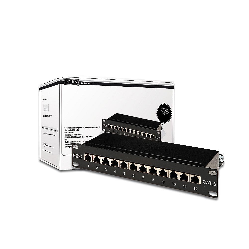 DIGITUS 12 Port Cat6 Patchpanel 1 HE RackMount DN-91612S, DIGITUS, 12, Port, Cat6, Patchpanel, 1, HE, RackMount, DN-91612S