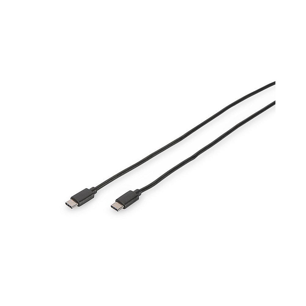 DIGITUS USB 2.0 Anschlusskabel 1,0m Typ-C zu C High Speed St./St. schwarz