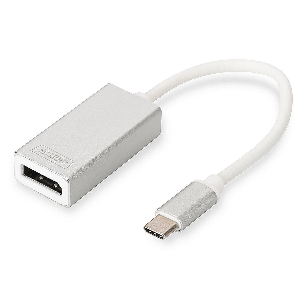 DIGITUS USB 3.0 Grafikadapter 0,2m Typ-C zu Displayport 4K weiß