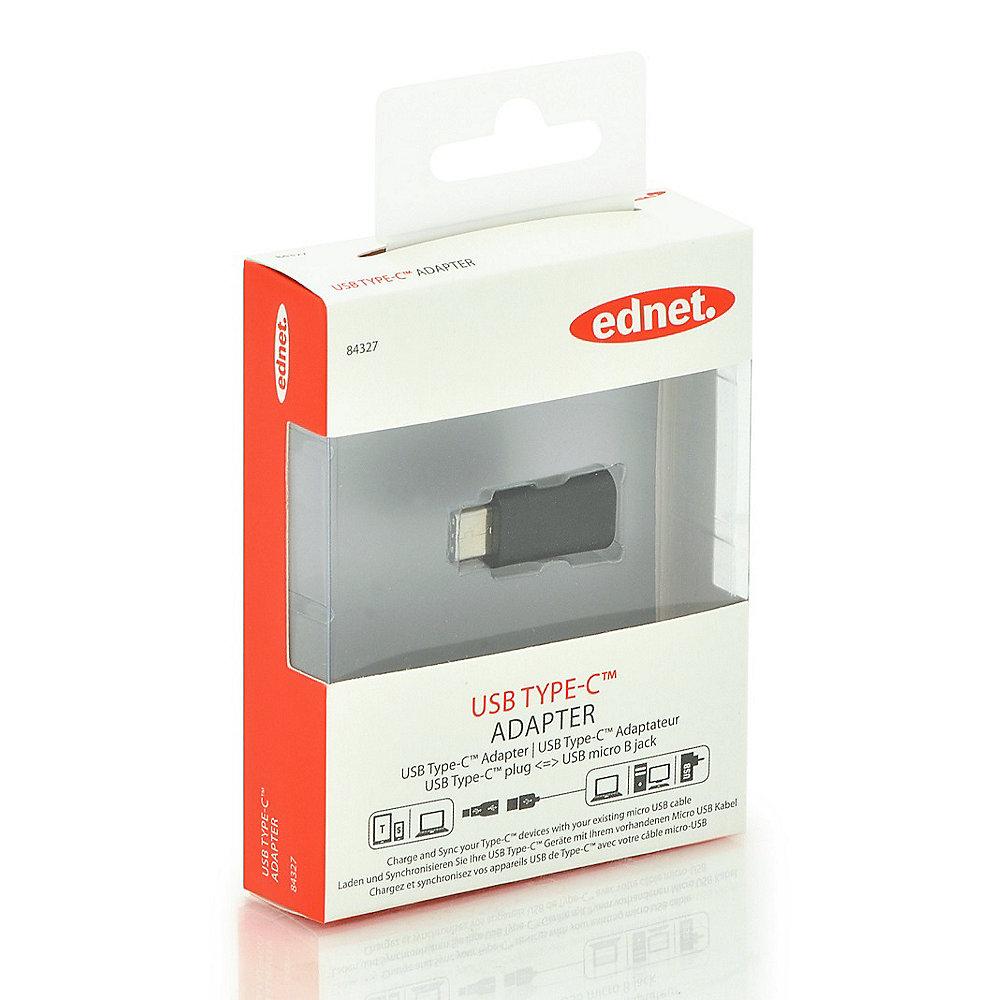 ednet USB 2.0 Adapter C zu micro B St./Bu. beidseitig verwendbar