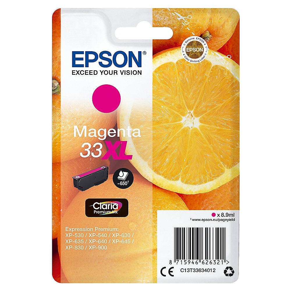 Epson C13T33634012  Druckerpatrone 33XL magenta Claria Premium Ink