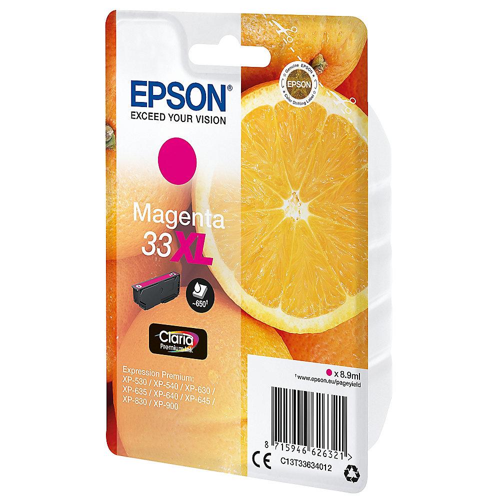 Epson C13T33634012  Druckerpatrone 33XL magenta Claria Premium Ink