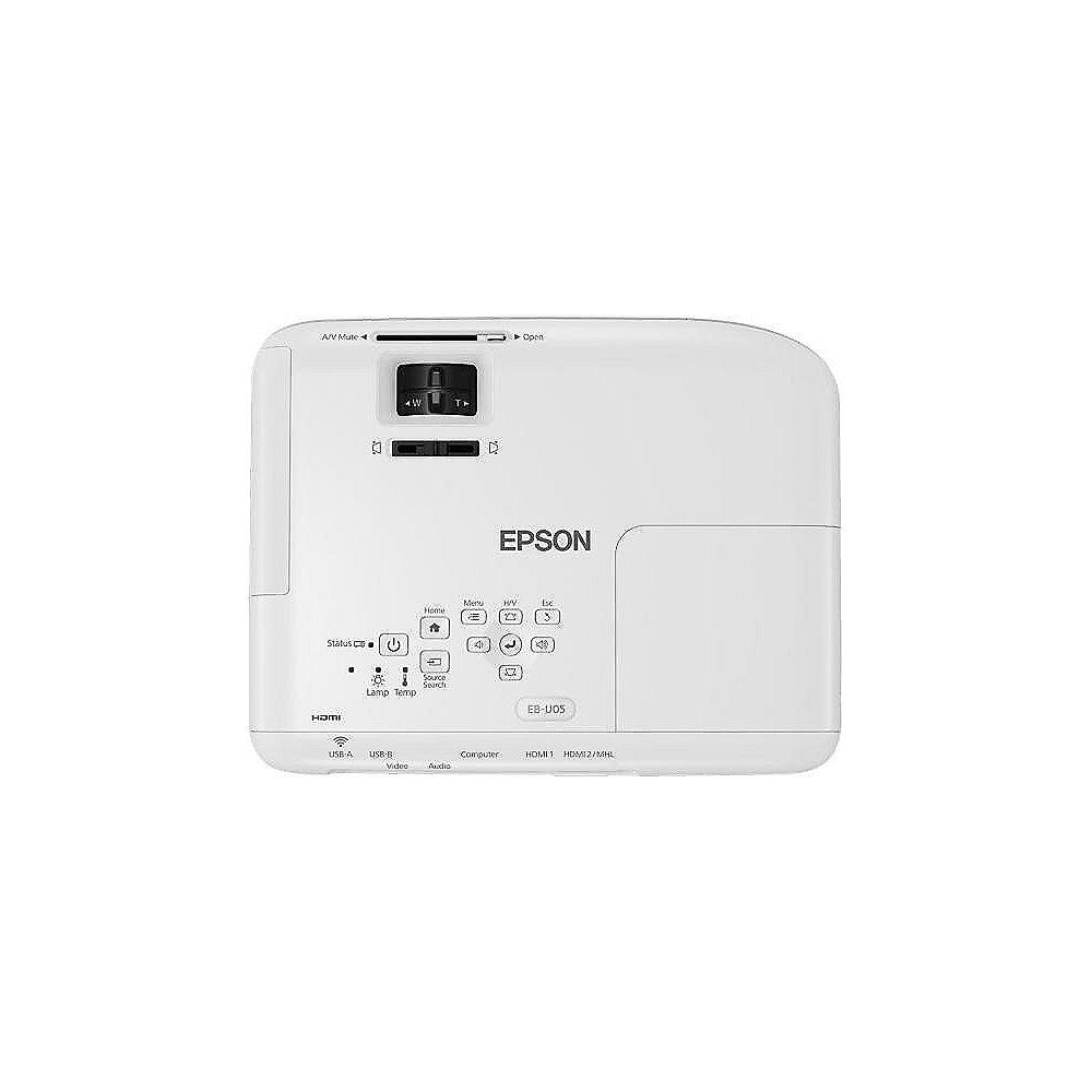 EPSON EB-U05 3LCD WUXGA Beamer 3400 Lumen 15.000:1 HDMI/MHL/VGA/USB/RCA/Cinch LS