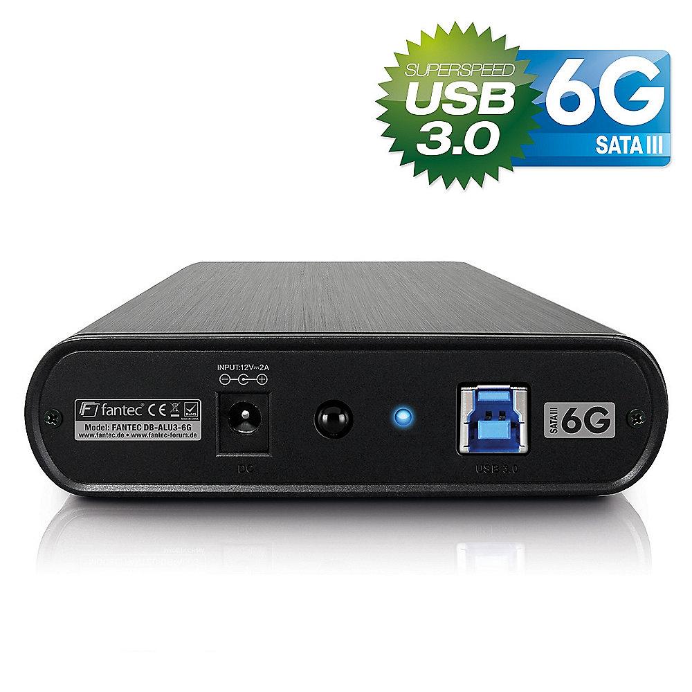 Fantec DB-ALU3-6G 3.5 Zoll SATA Festplattengehäuse mit USB 3.0