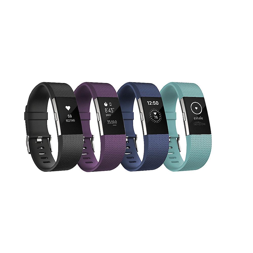 Fitbit Charge 2 Armband zur Herzfrequenz- und Fitnessaufzeichnung blau large