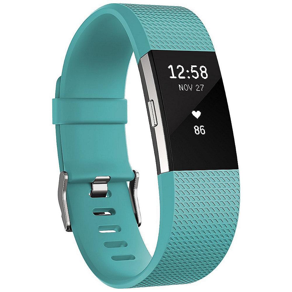 Fitbit Charge 2 Armband zur Herzfrequenz- und Fitnessaufzeichnung türkis large