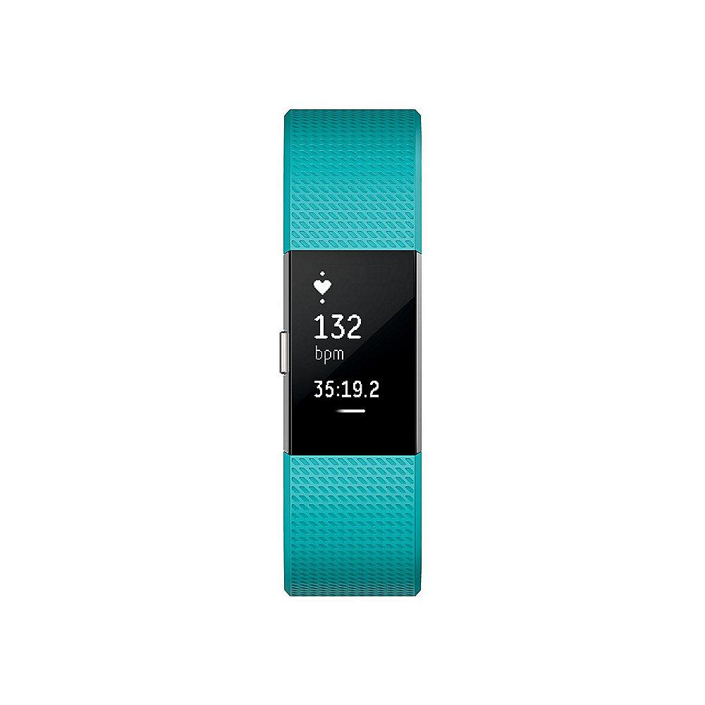 Fitbit Charge 2 Armband zur Herzfrequenz- und Fitnessaufzeichnung türkis large