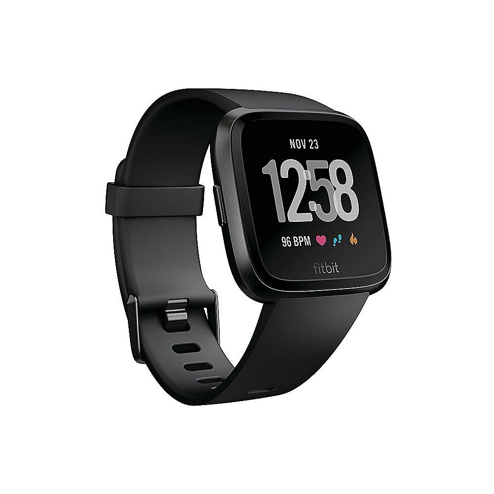 Fitbit Versa Gesundheits- und Fitness-Smartwatch schwarz