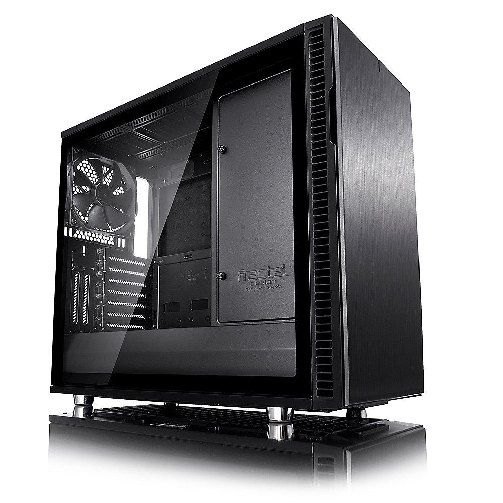 Fractal Design Define R6 Blackout TG ATX Gaming Gehäuse mit Glas Seitenfenster