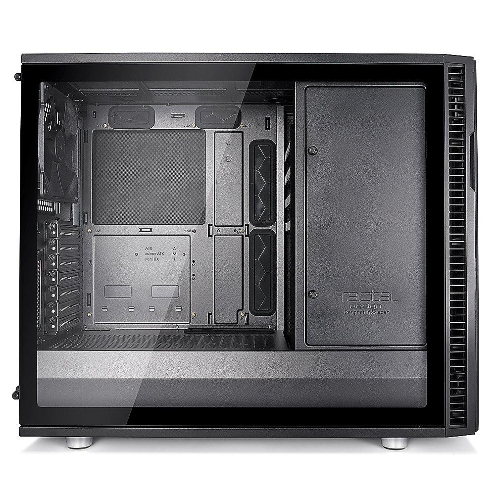 Fractal Design Define R6 Blackout TG ATX Gaming Gehäuse mit Glas Seitenfenster