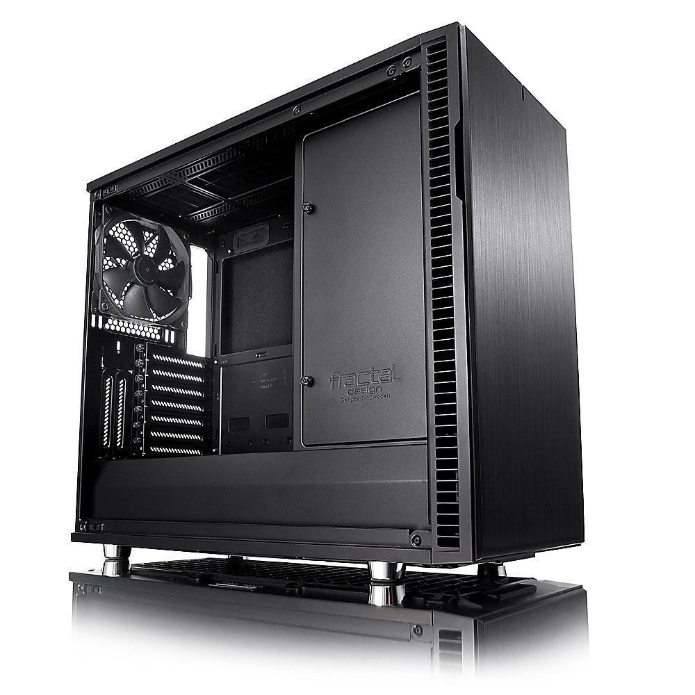 Fractal Design Define R6 Blackout TG ATX Gaming Gehäuse mit Glas Seitenfenster