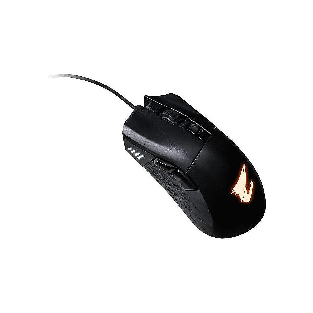 Gigabyte Aorus M3 Gaming Maus mit 6400 DPI-Gamingsensor schwarz, Gigabyte, Aorus, M3, Gaming, Maus, 6400, DPI-Gamingsensor, schwarz