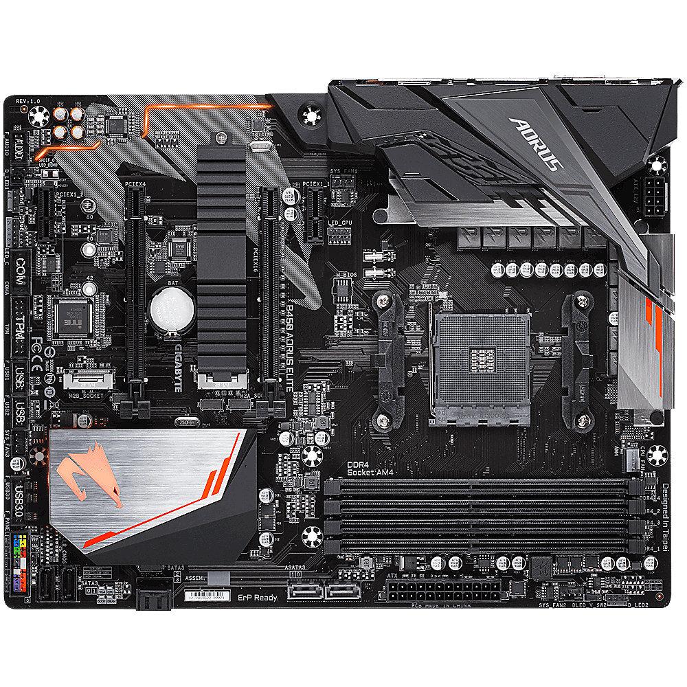 Gigabyte B450 AORUS Elite ATX Mainboard Sockel AM4 M.2/HDMI/DVI