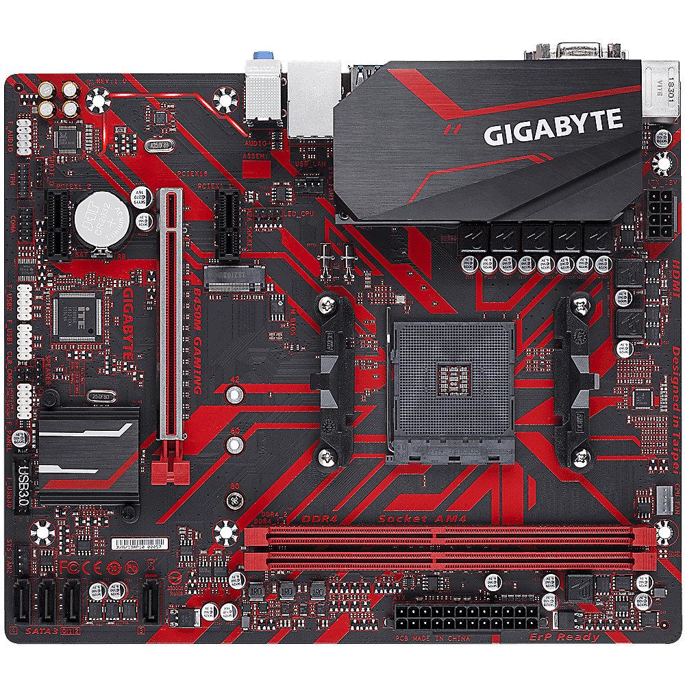 Gigabyte B450M Gaming mATX Mainboard Sockel AM4 M.2/HDMI/DVI/VGA