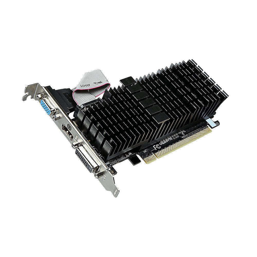 Gigabyte GeForce GT 710 1GB DDR3 DVI/HDMI/VGA passiv Low Profile Grafikkarte, Gigabyte, GeForce, GT, 710, 1GB, DDR3, DVI/HDMI/VGA, passiv, Low, Profile, Grafikkarte