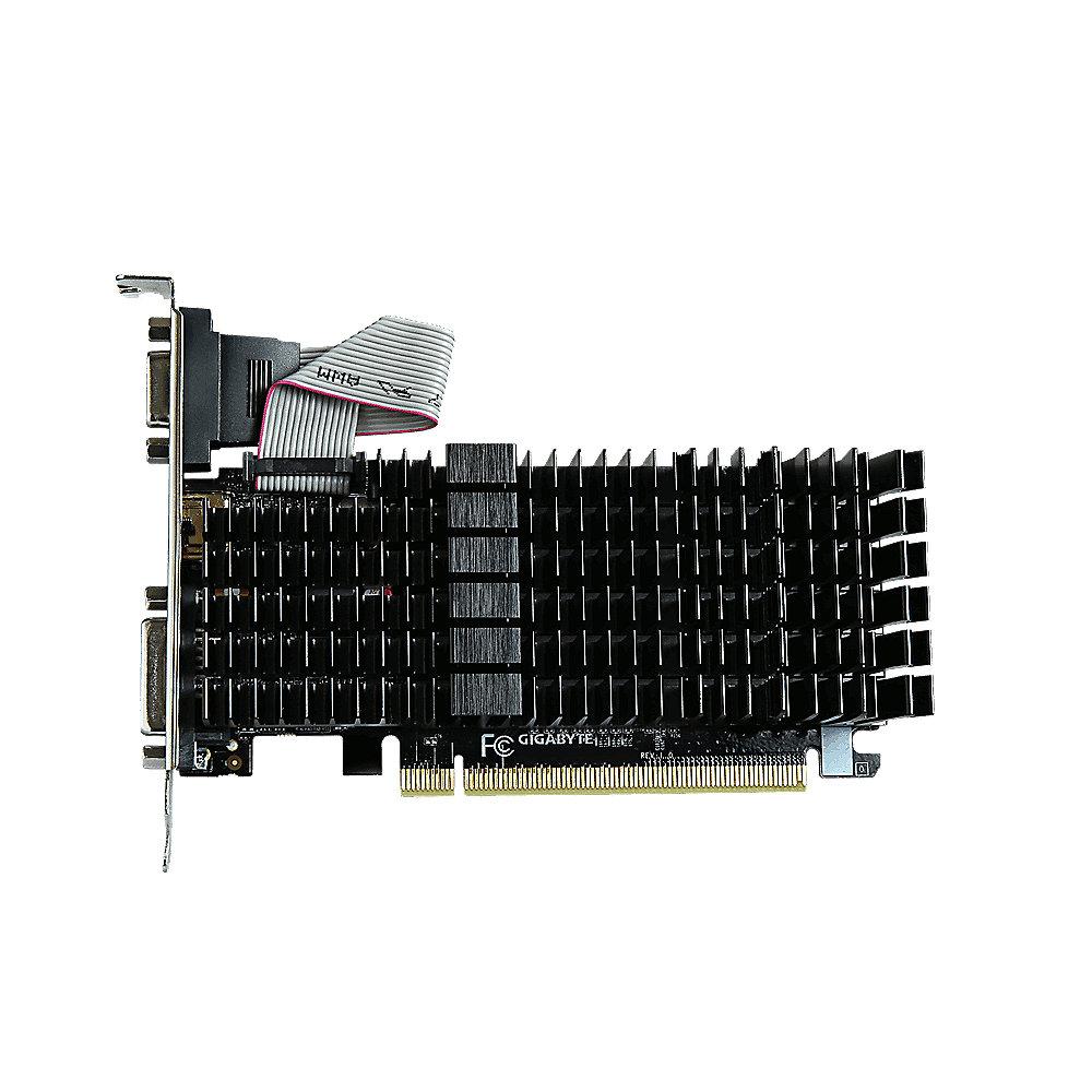 Gigabyte GeForce GT 710 1GB DDR3 DVI/HDMI/VGA passiv Low Profile Grafikkarte, Gigabyte, GeForce, GT, 710, 1GB, DDR3, DVI/HDMI/VGA, passiv, Low, Profile, Grafikkarte