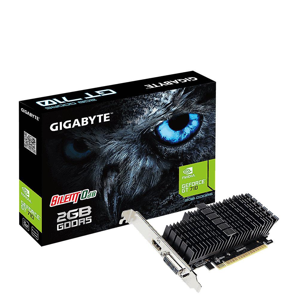 Gigabyte GeForce GT 710 2GB GDDR5 DVI/HDMI Grafikkarte, Gigabyte, GeForce, GT, 710, 2GB, GDDR5, DVI/HDMI, Grafikkarte