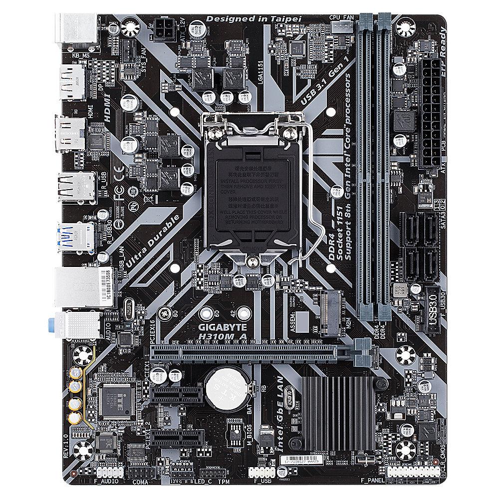 Gigabyte H310M A mATX Mainboard 1151v2 (Coffee Lake), DP, HDMI, M.2